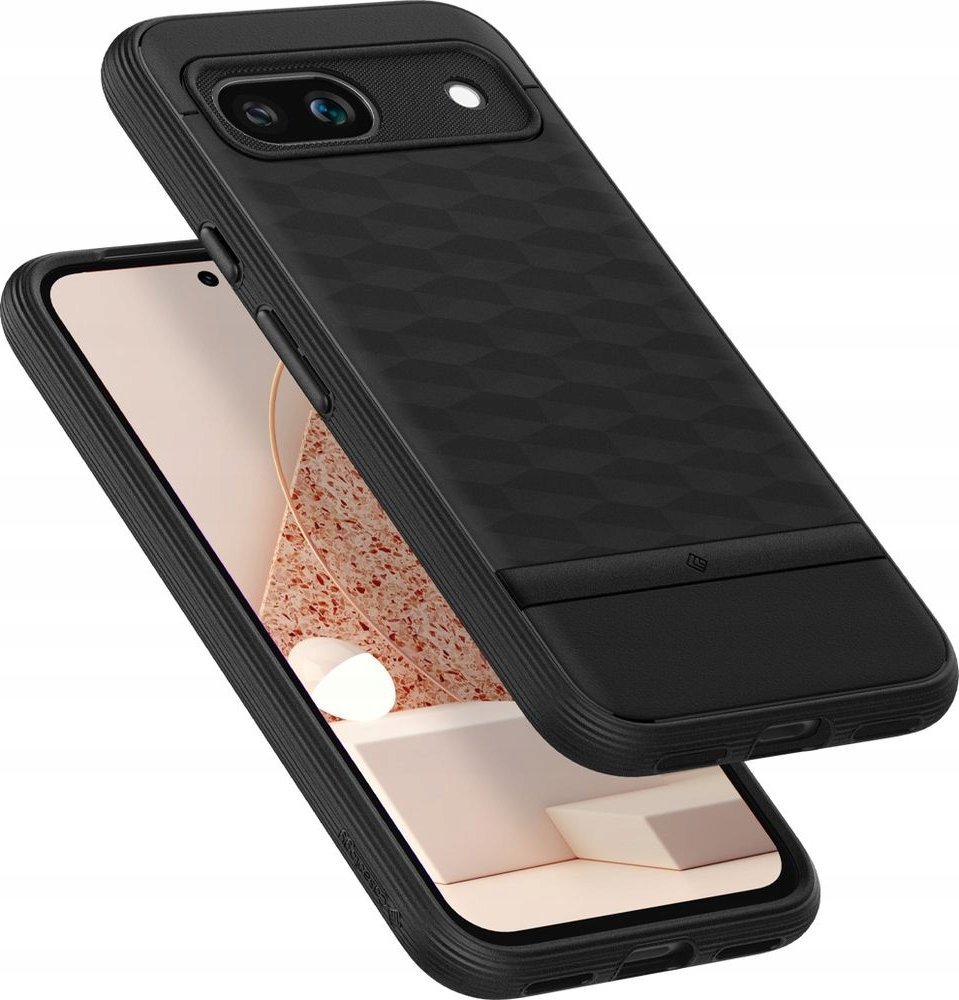 Mbulesë telefoni Caseology Parallax për Google Pixel 8a, dizajn 3D ergonomik, Matte Black