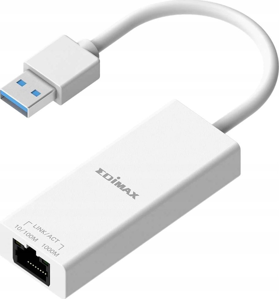 Adap­ter rrjeti Edimax EU-4306 V2, USB A në Gigabit Ethernet, 1000 Mbps, i bardhë
