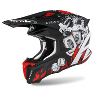 Helmetë motocross Airoh Twist 2.0 Hell, madhësia 2XL, zi bardhë e kuqe