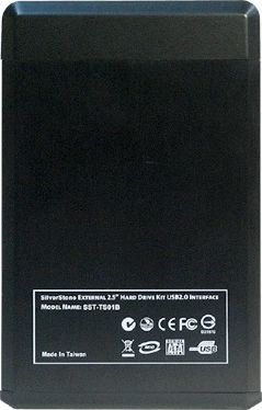 Kuti e jashtme SilverStone Treasure TS01, 2.5" SATA, USB 2.0, e zezë