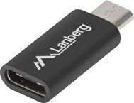 Адаптерот Lanberg USB TYPE-C(F)-MICRO-B(M) 2.0, црн