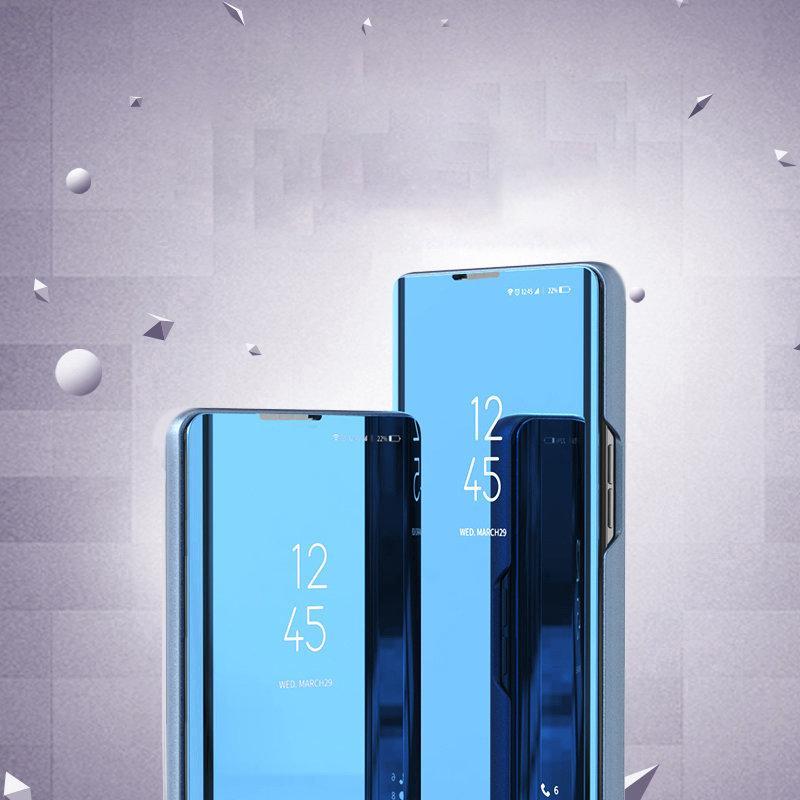 Këllëf flip Hurtel Clear View, Samsung Galaxy S22 Plus, funksion mbështetës, blu