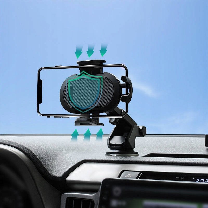 Mbajtëse telefoni për veturë OEM TC-081, për xham dhe pult, 360°, e zezë