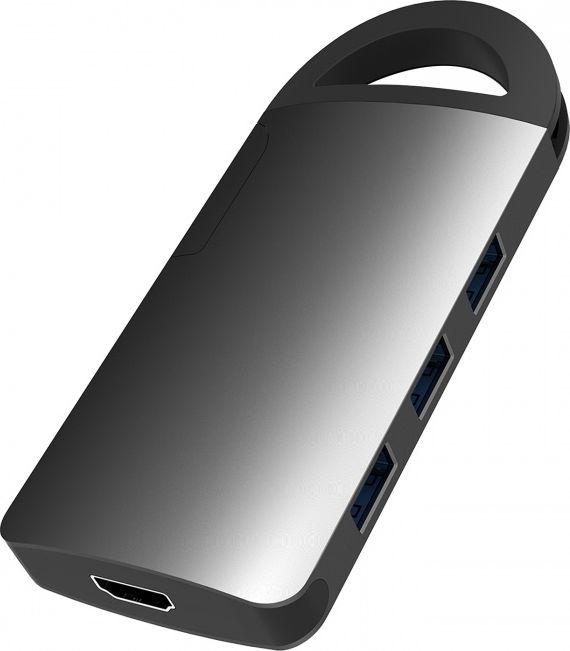 Stacion dokimi Umax U-Connect H7 UB307, USB C, HDMI 4K, gri