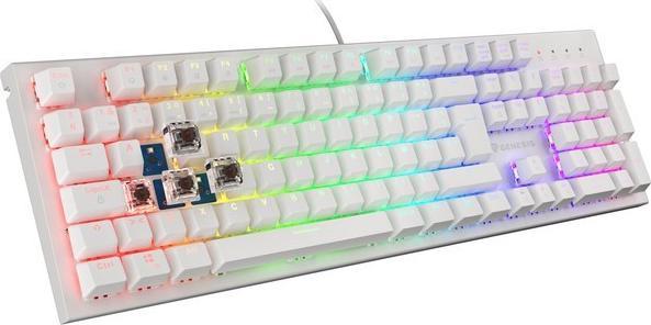 Tastierë mekanike Genesis Thor 303, Outemu Brown, RGB, e bardhë