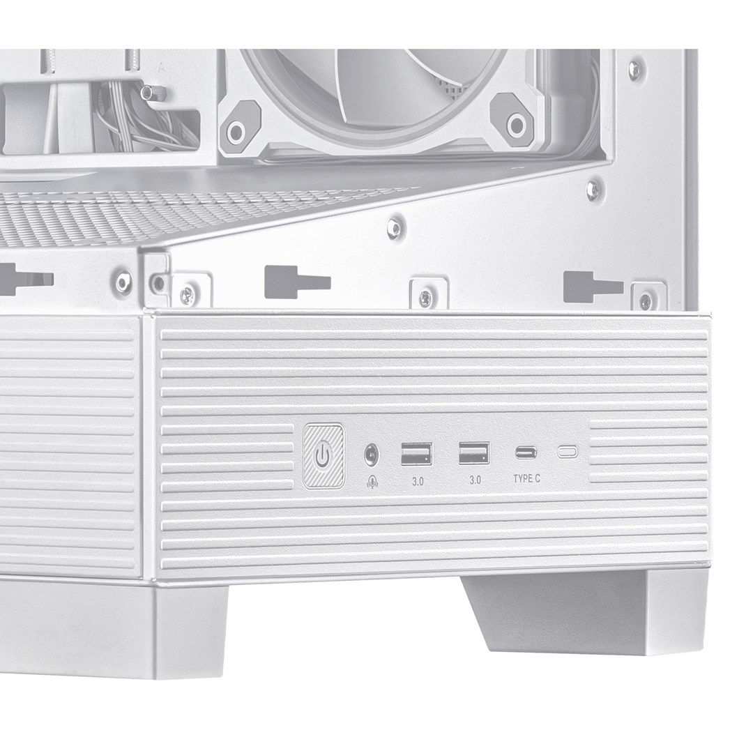 Kuti PC gaming ASUS A31 PLUS TG, mid tower, ARGB, e bardhë