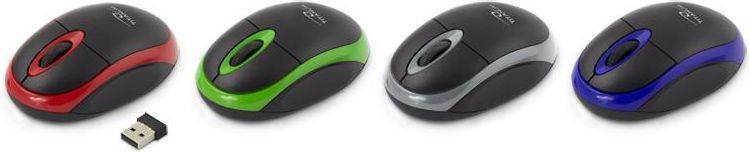 Maus Esperanza Titanum, wireless, USB, i zi dhe i kuq
