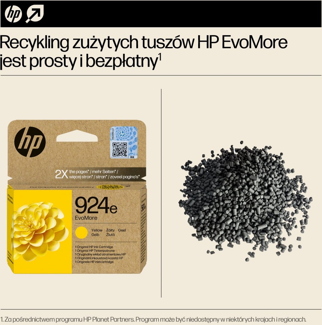 Ngjyrë printeri HP 924e, 800 faqe, e verdhë