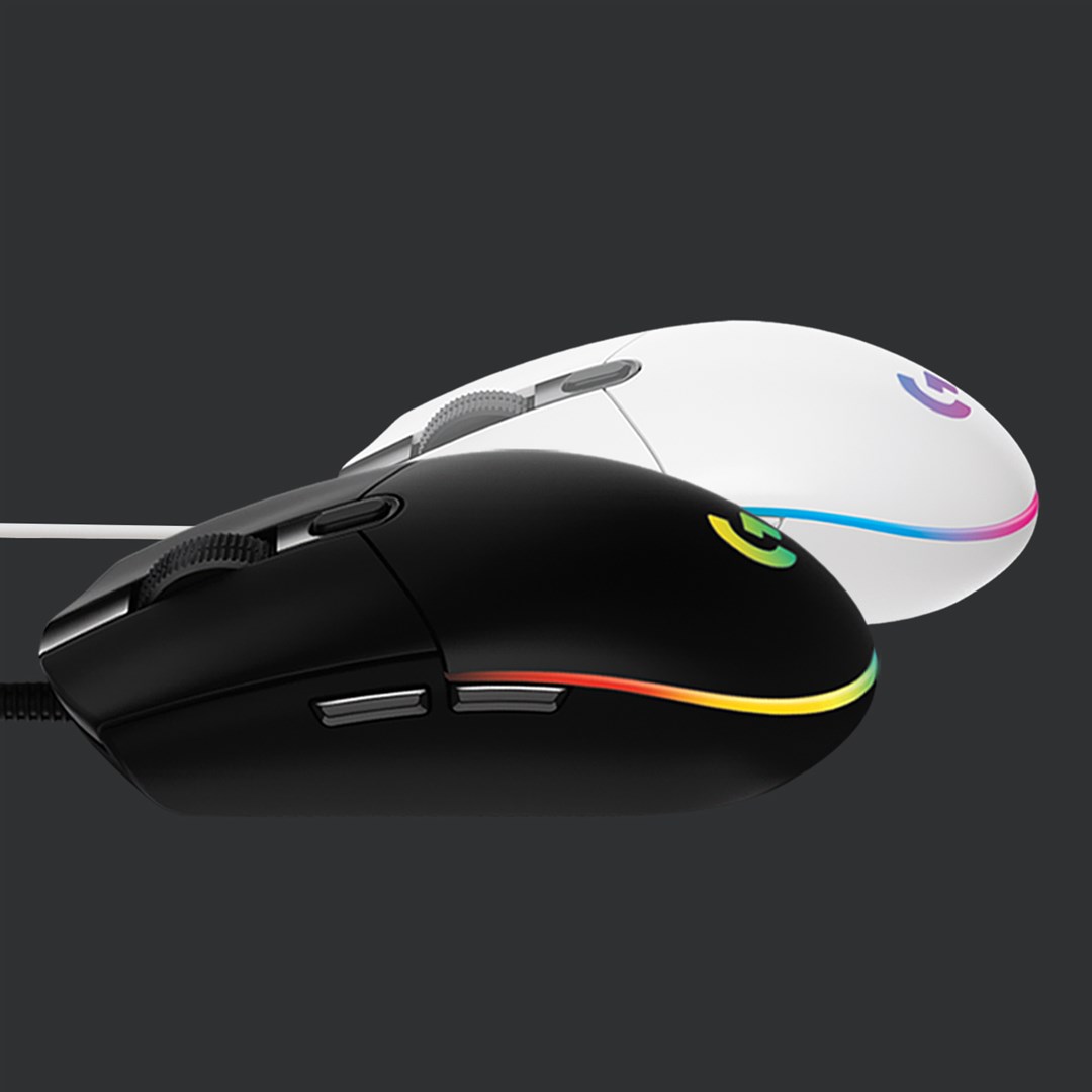 Maus gaming Logitech G203 LIGHTSYNC, 6 butona, RGB, i bardhë