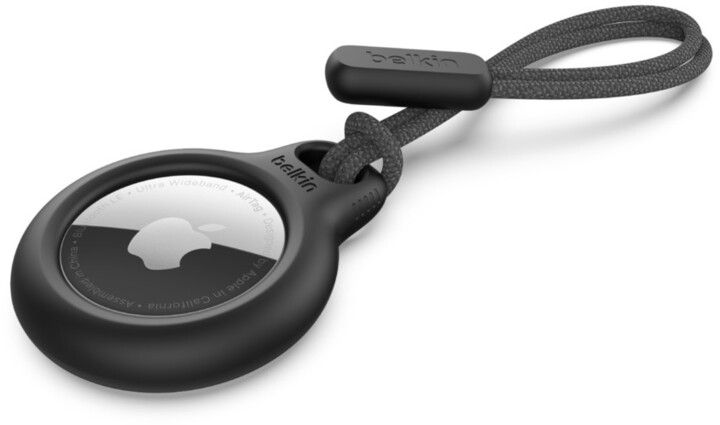 Belkin безбедно футрола за Apple AirTag со врвка, црна