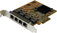 Мрежна картичка StarTech.com 4 порти PCIe, гигабитен етернет, 1000 Mbps