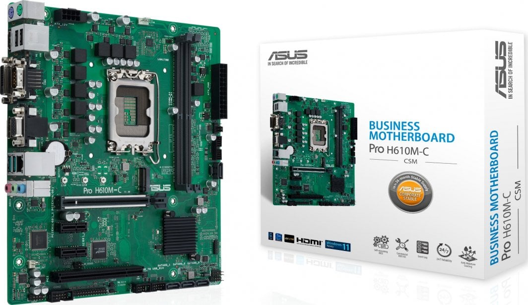Pllakë amë Asus PRO H610M-C-CSM, 64GB