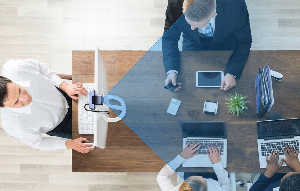 Kamerë web Ugreen, 2K Ultra HD, 4MP, 360°, me mikrofon të dyfishtë, set 2 copë