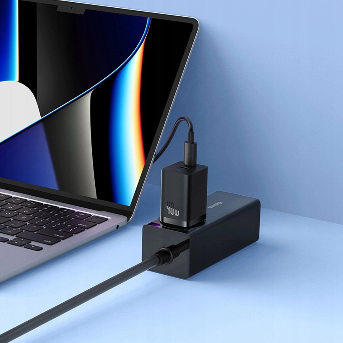 Karikues muri Baseus GaN5 Pro, 40W, 2xUSB C, i zi