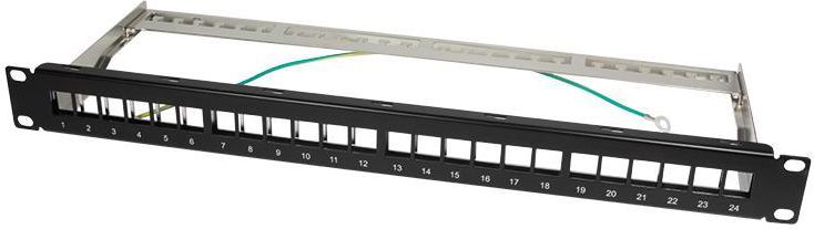 Patch panel LogiLink NK4042, 19", 1U 24x keystone, i zi