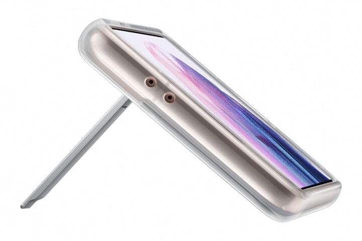 Заштитник Samsung Clear Standing за Samsung Galaxy S21, про transparentирен