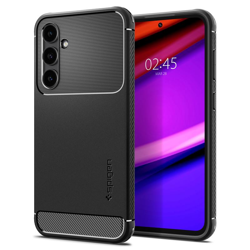 Mbrojtëse për celular Samsung Galaxy S23 FE Spigen Rugged Armor, e zezë