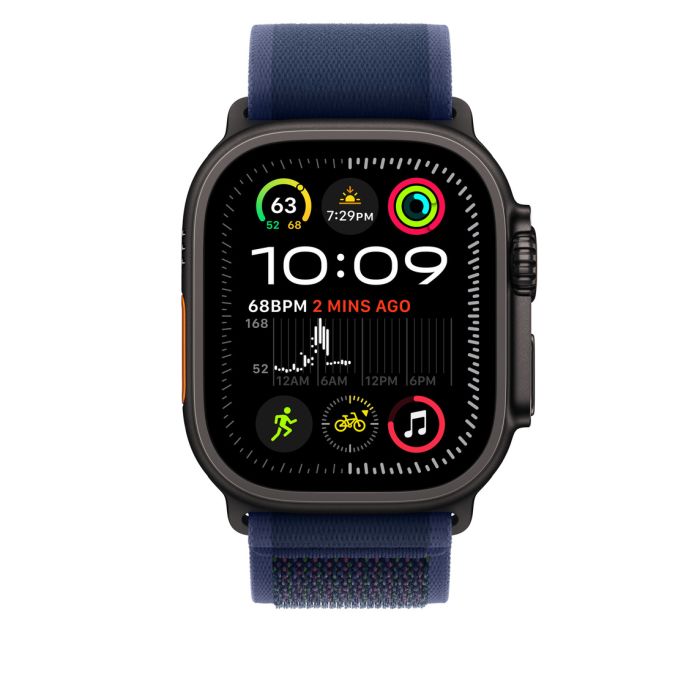 Apple Watch 49mm Loop, Blue Trail Loop, Black Titanium Finish, S/M