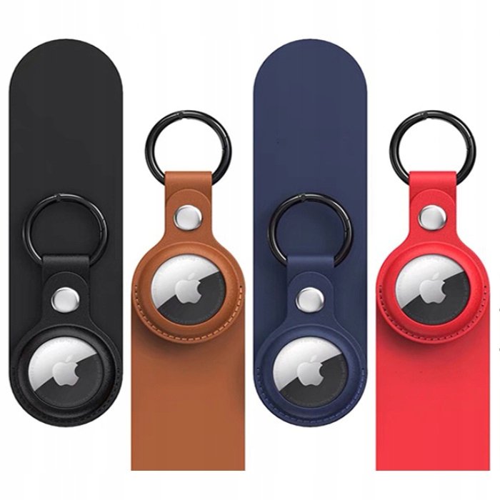 Mbajtëse Hurtel për Apple AirTag, paketë 4 copë, lëkurë PU, shumëngjyrëshe