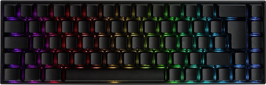Tastierë gaming Deltaco GAM-100-DE, mekanike 65%, USB dhe Bluetooth, RGB, e zezë