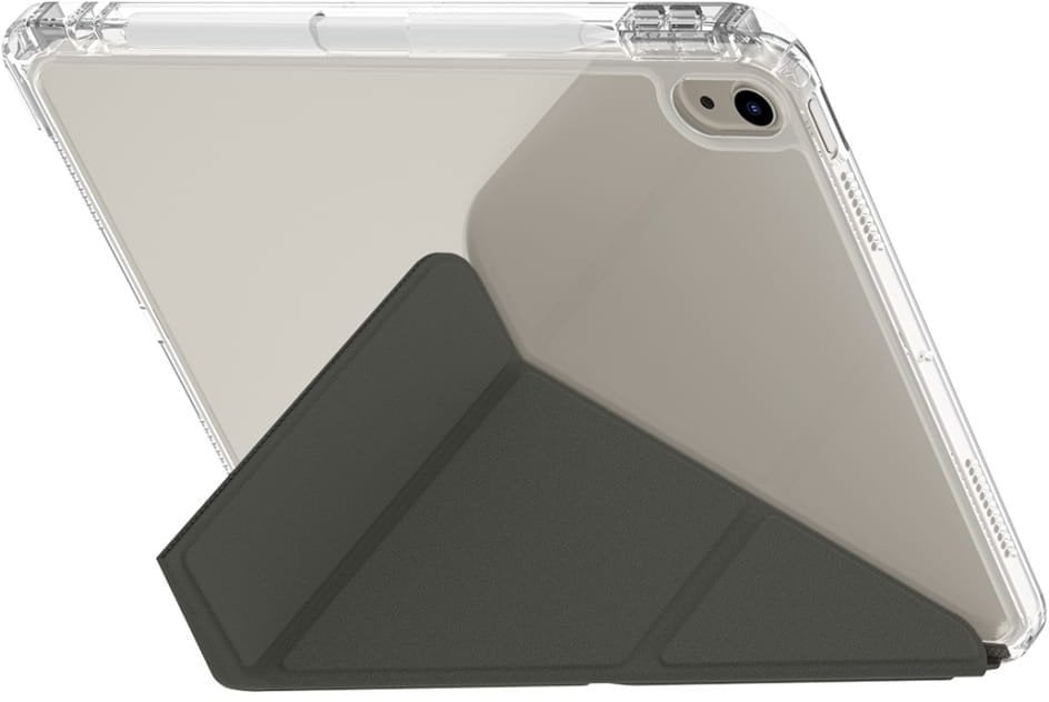 Mbulesë tablet Skinarma Magnetic Zeta Case për Apple iPad Air 11 2025 M3, mbajtëse për stylus, pjesë e pasme transparente, gri