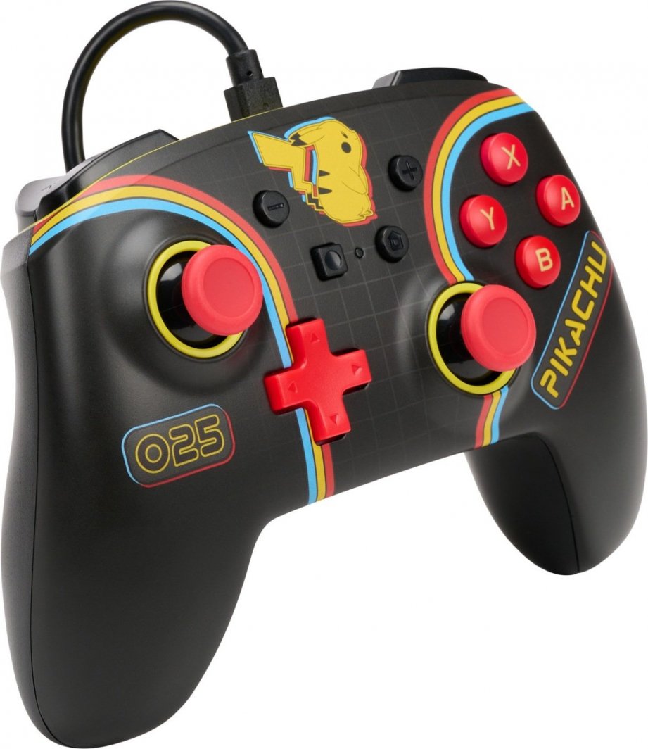 Kontroller PowerA Enhanced Pikachu Arcade, me kabllo, shumëngjyrësh