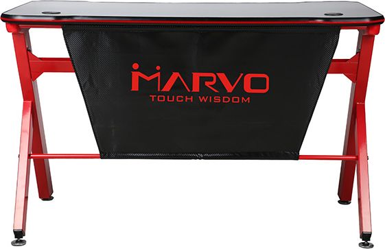 Tavolinë gaming Marvo DE-03, 120x61 cm, ndriçim RGB, e zezë e kuqe
