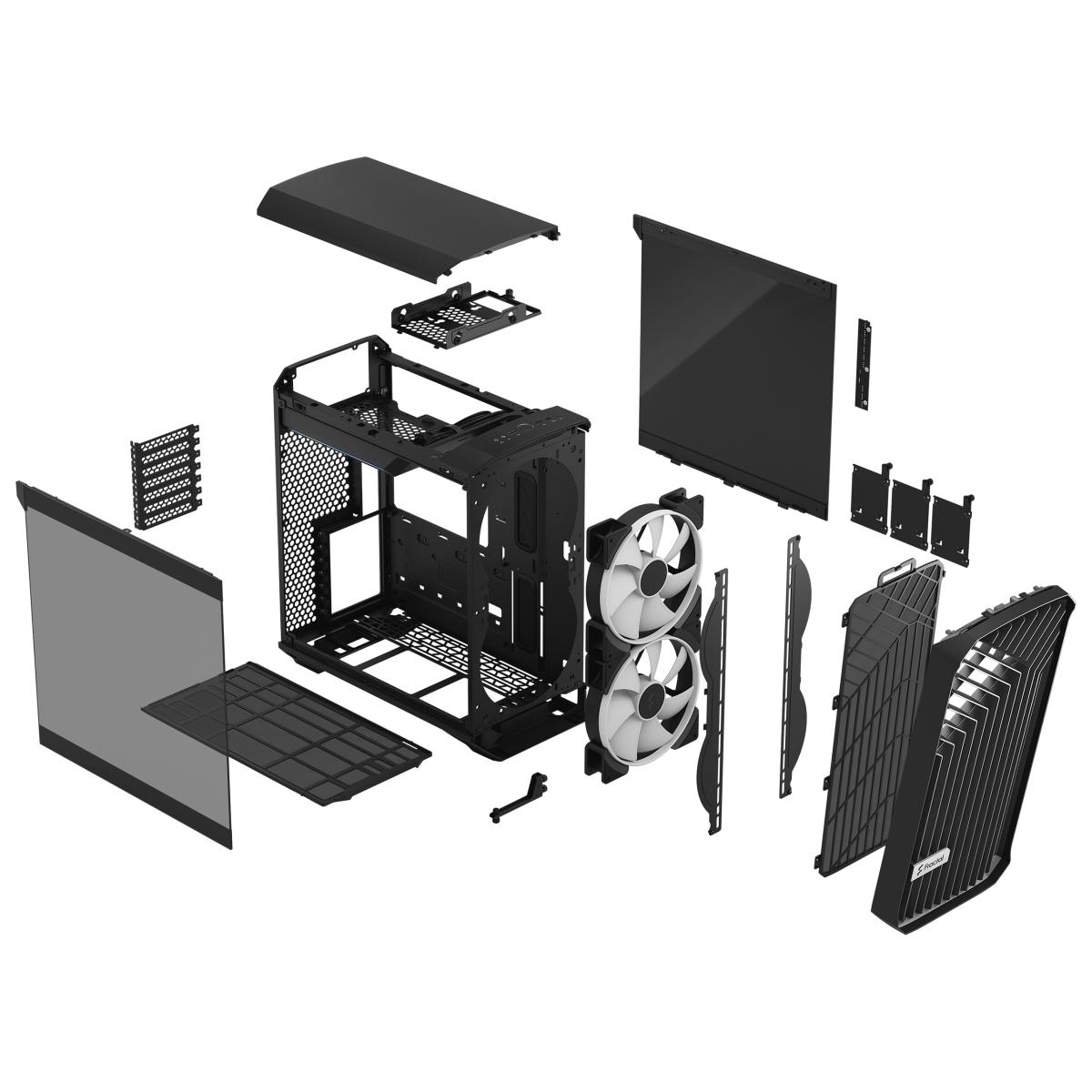 Kasë për PC Fractal Design Torrent Compact RGB Black TG, e zezë