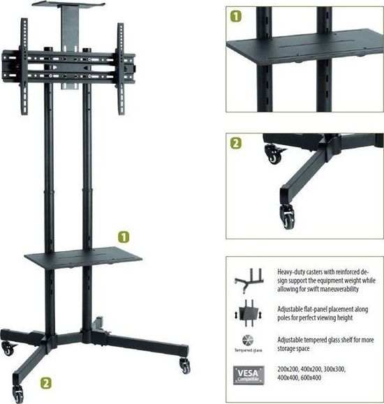 Stativ televizori SUNNE Pro, 37" deri 70", deri 50 kg, i zi