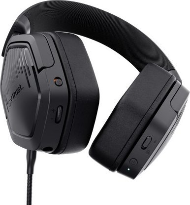 Kufje gaming Trust GXT 493 Carus, me dhe pa kabllo, Bluetooth, të zeza
