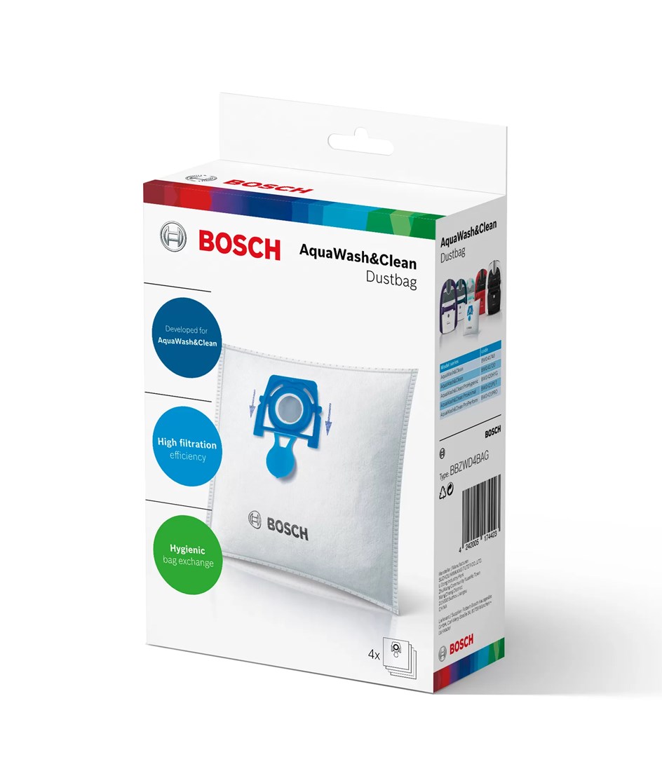 Qese për fshesë me korrent Bosch BBZWD4BAG, për AquaWash&Clean, set