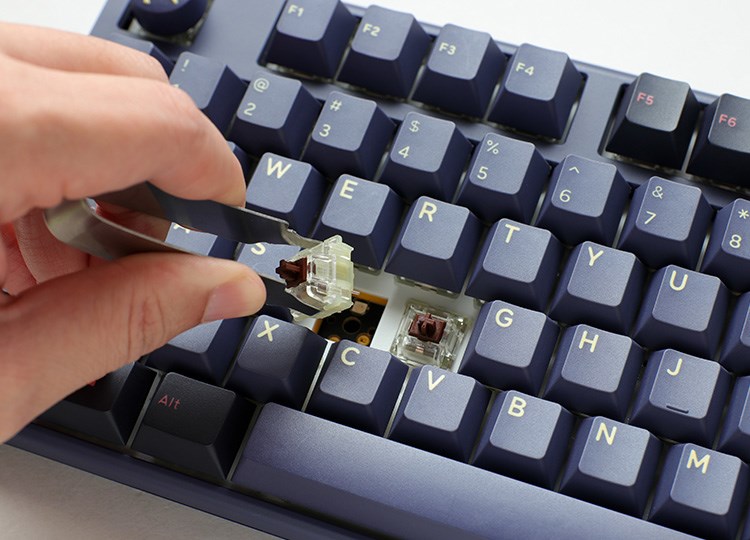 Tastierë lojërash Ducky One 3 TKL, Cherry MX Blue, RGB LED, e kaltër