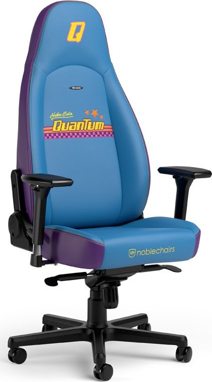 Karrige lojërash noblechairs ICON Nuka-Cola Quantum Edition, lëkurë PU, mbështetëse 4D, blu vjollcë