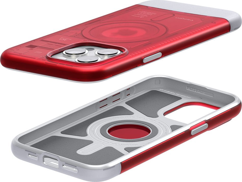 Kllëf telefoni Spigen Classic C1 MagSafe, për iPhone 15 Pro Max, rubin