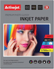 Letër fotografike Activejet AP4-200G20, A4, 200g m², e bardhë
