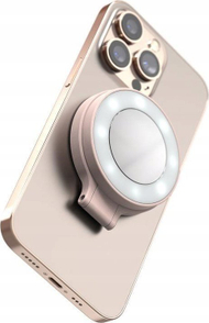 Dritë unazore LED ShiftCam SnapLight, magnetike, me pasqyrë, rozë