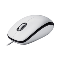 Maus Logitech M100, optik 1000 DPI, me kabllo USB, i bardhë