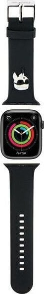 Rrip ore Karl Lagerfeld Karl Head për Apple Watch, silikon, 38 40 41mm, i zi