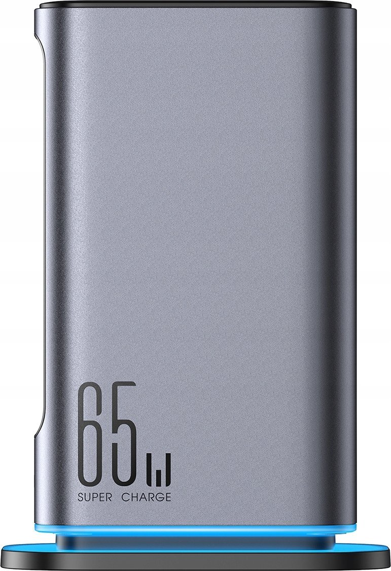 Karikues muri Joyroom JR-TCM02, GaN 65W, 4x USB-C 2x USB-A, gri e errët