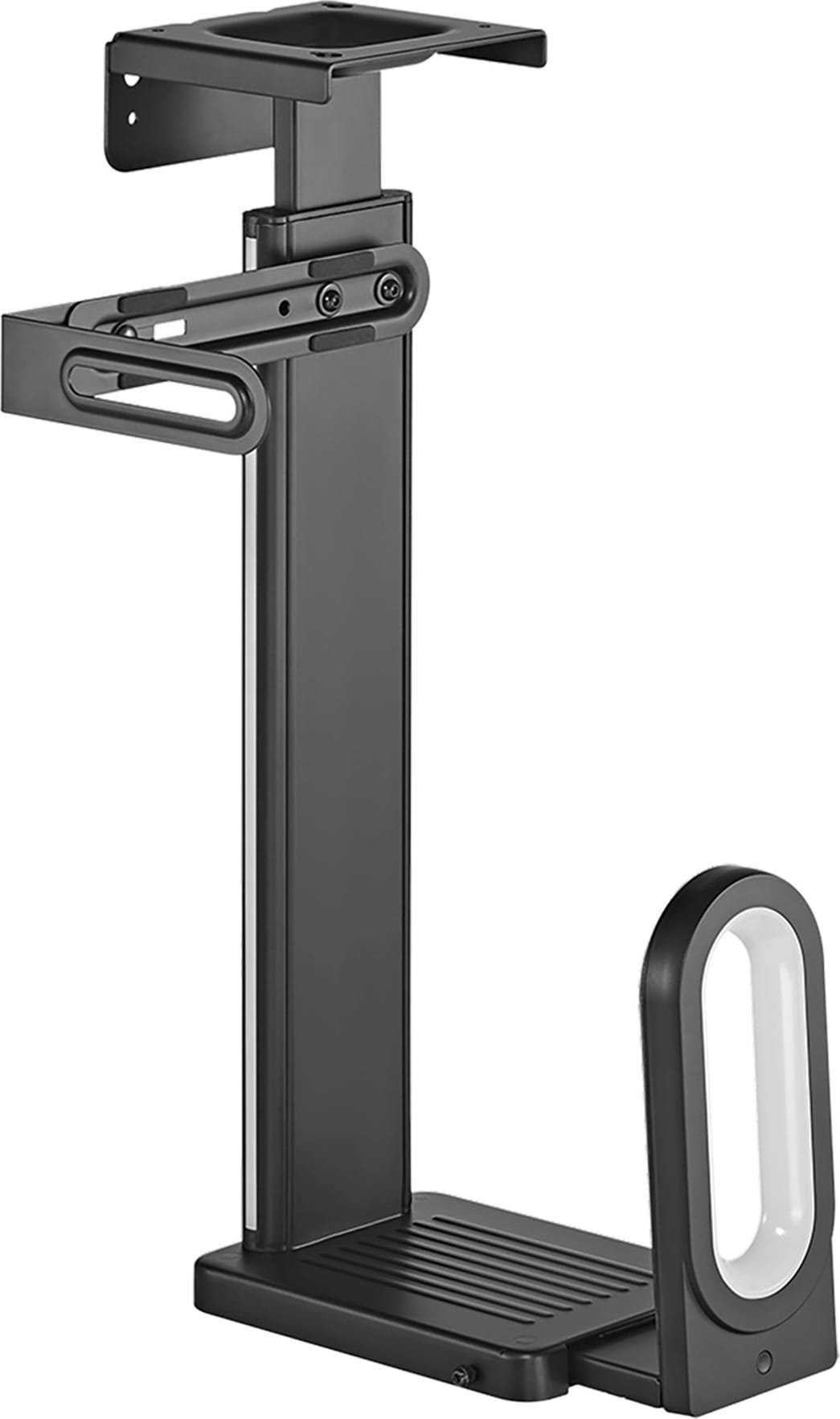 Mbajtës PC ULTRADESK FLANK, për nën tavolinë, ndriçim RGB, i zi