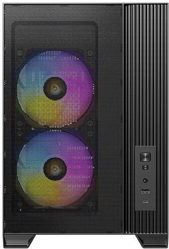 Kutia PC Antec Flux M Mini Tower, xham i temperuar, për gaming, e zezë