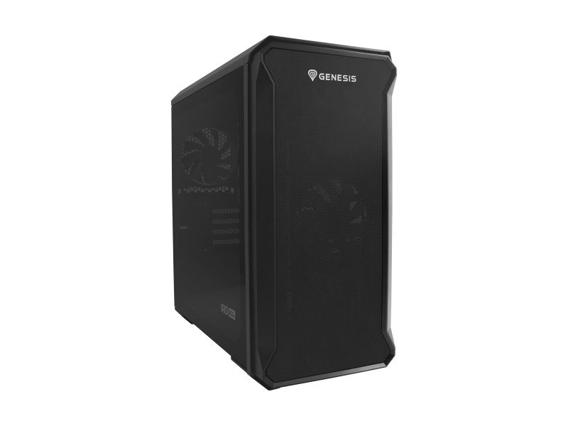 Kutia për PC Genesis Irid 503 V2, micro tower, xham i temperuar, e zezë