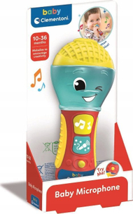 Mikrofon muzikor për fëmijë Clementoni, me tinguj dhe melodi, shumëngjyrësh