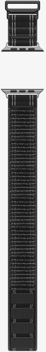 Rrip ore Spigen Fabric Band, për Apple Watch 44mm 45mm 46mm 49mm, najlon tekstil, mbyllje velkro, i zi