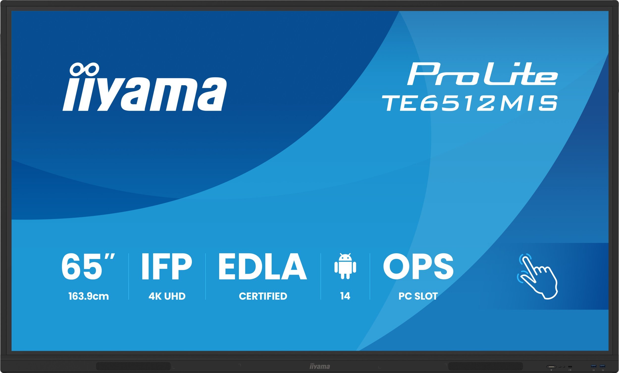Ekran interaktiv Iiyama TE6512MIS-B4AG, 65", 4K UHD, Wi-Fi, i zi