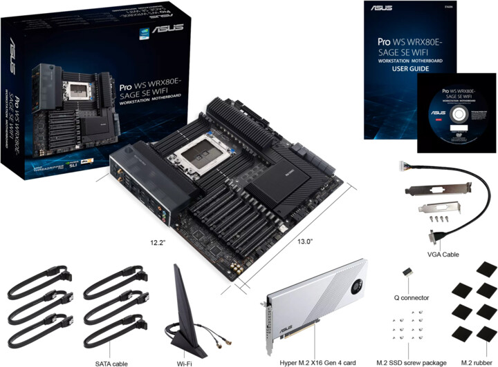Pllakë amë ASUS PRO WS WRX80E-SAGE SE WIFI II - AMD WRX80