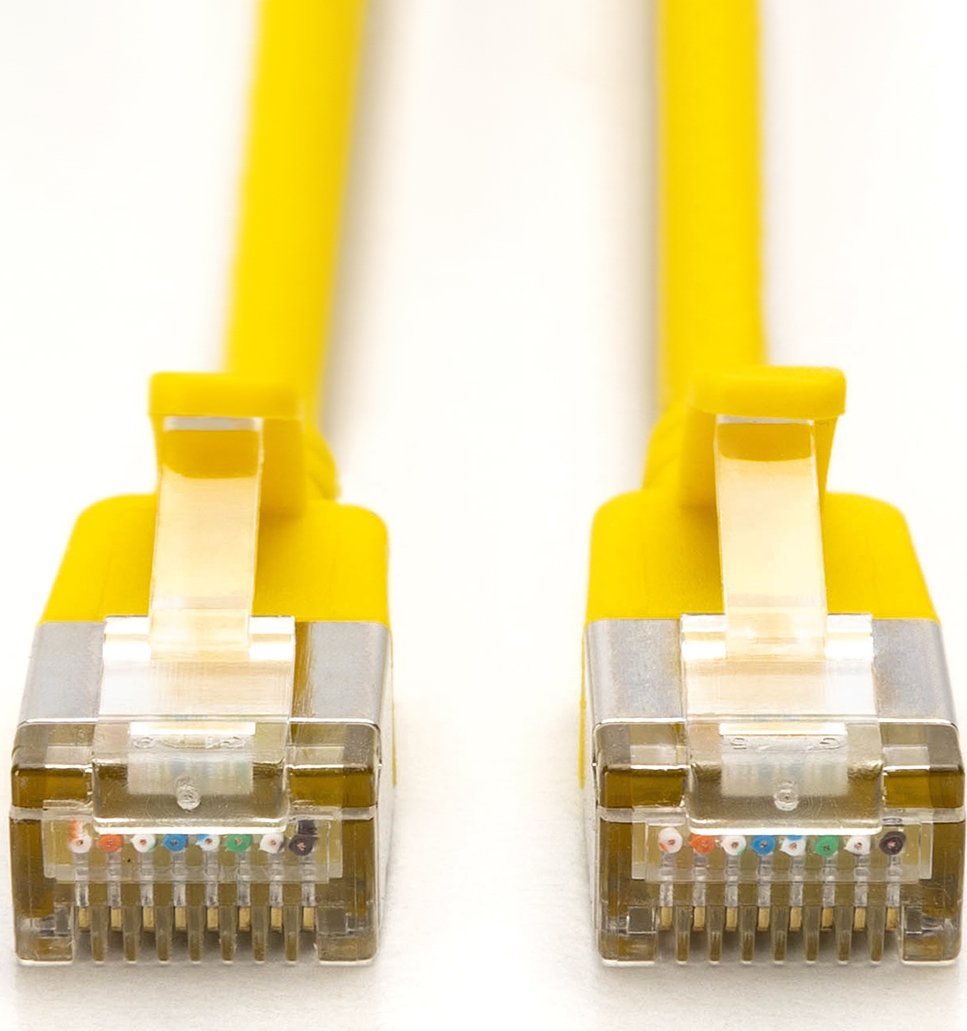 Kабел за мрежа Digitus CAT 6A F FTP Slim, 2m, жолт