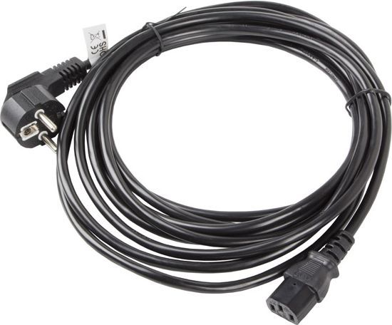 Kabllo e rrymës Lanberg CEE 7/7 - IEC 320 C13, 5m, e zezë