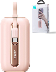 Karikues portativ Joyroom Colorful, 10000mAh, 22.5W, 2 kabllo, rozë