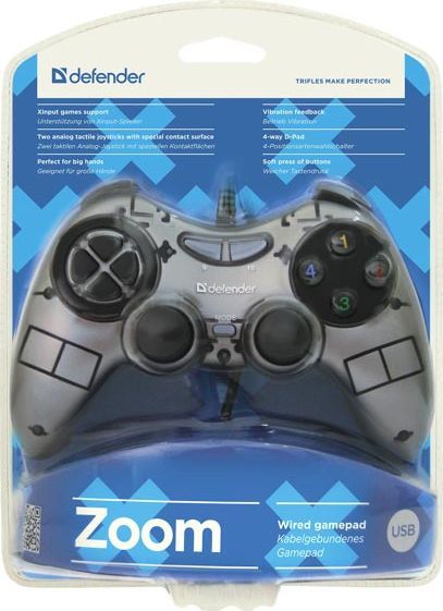 Kontroller Defender Zoom, me kabllo, i hirtë